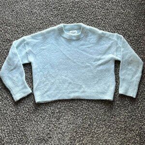 Abercrombie & Fitch Sweater Women XS Light Blue Oversized Preppy Winter Sweater